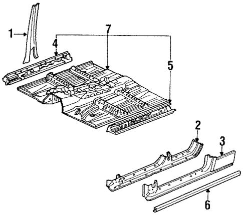 Floor Pan for 1995 Acura Legend #0