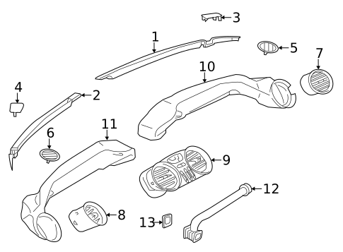 Ducts for 2009 Mercedes-Benz SL600 #1