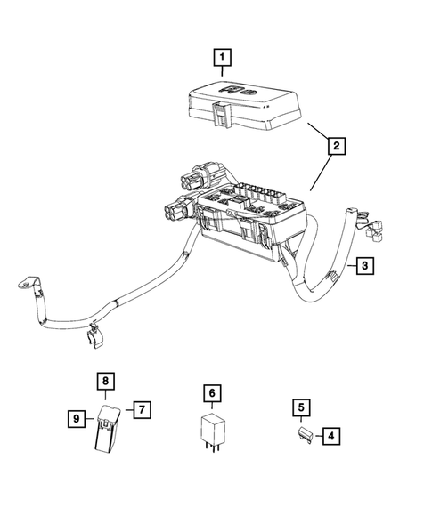 Power Distribution Center, Fuse Block, Junction Block, Relays and Fuses for 2018 Ram 3500 #4