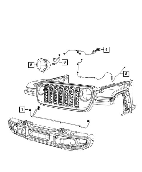 Wiring, Headlamp to Dash for 2020 Jeep Gladiator #1