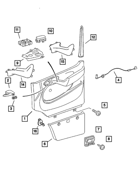 Door Trim Panels-Front and Sliding for 2004 Dodge Sprinter 3500 #0