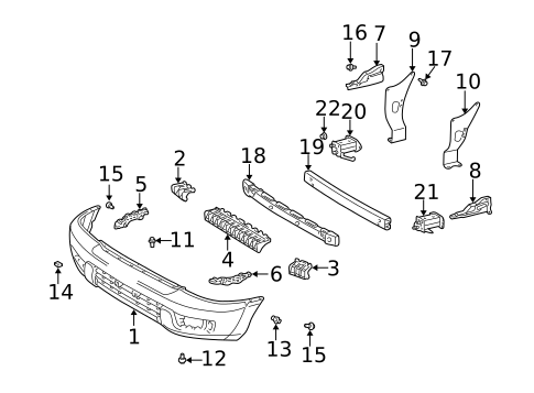 Bumper & Components - Front for 2004 Toyota 4Runner #0