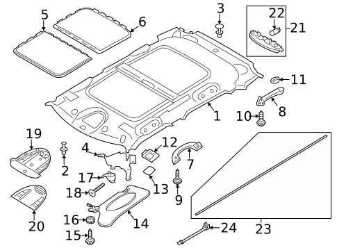 Interior Trim - Roof for 2014 Mini Cooper Paceman #0