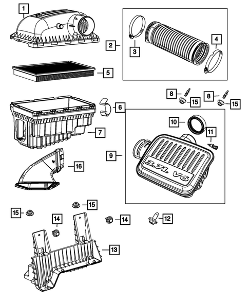 Air Cleaner for 2012 Ram 1500 #1