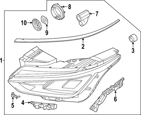 Headlamp Components for 2022 Kia EV6 #0