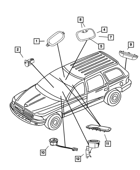Lamps-Interior and Exterior for 2008 Chrysler Aspen #2