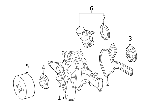 Water Pump for 2004 Mercedes-Benz C320 #0