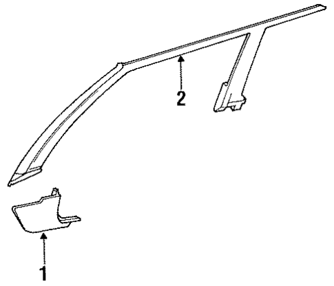 Interior Trim - Pillars for 1993 Honda Accord #2