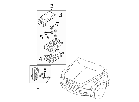 Fuse & Relay for 2005 Kia Sorento #0