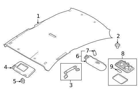 Interior Trim - Roof for 2019 Nissan Versa #0