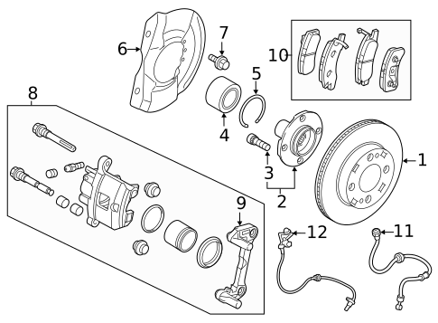 Front Brakes for 2014 Mitsubishi Mirage #0