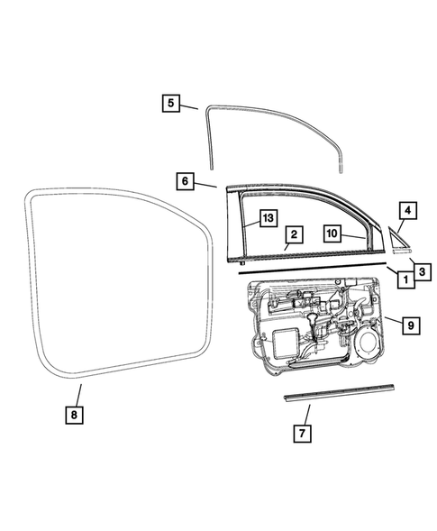 Weatherstrips and Seals for 2018 Fiat 500 #0