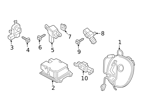 Air Bag Components for 2019 Lincoln Continental #1