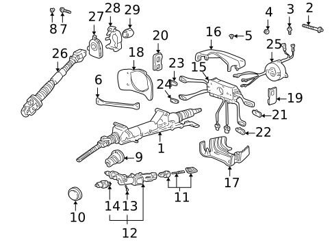 Steering Column Assembly for 2003 Porsche 911 #0