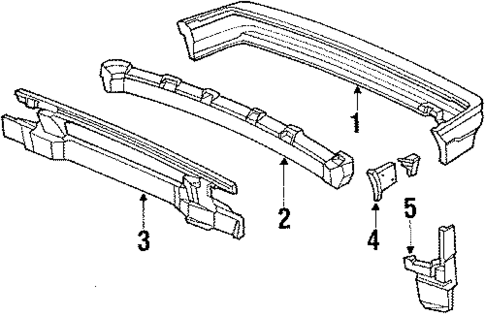 Bumper & Components - Rear for 1991 Honda Civic #0