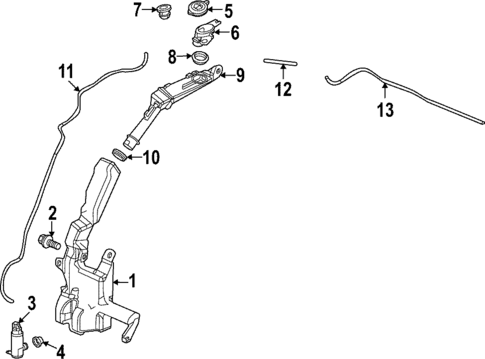 Washer Components for 2022 Honda Civic #1