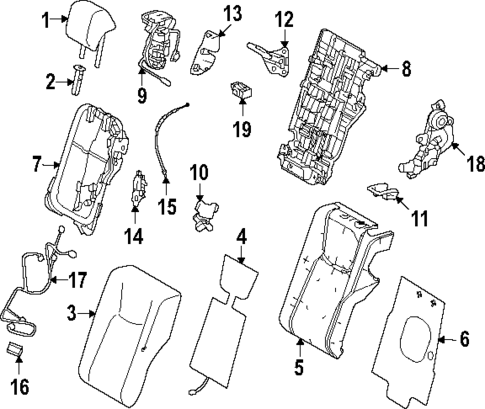 Rear Seat Components for 2025 Lexus NX350h #2