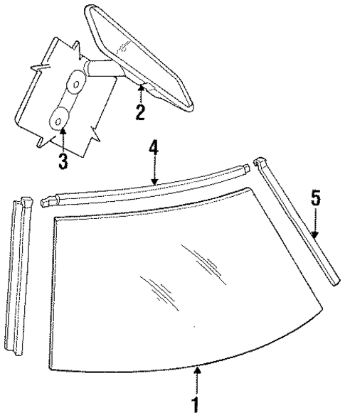 Glass - Windshield for 1993 Chrysler New Yorker #0
