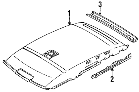 Interior Trim - Roof for 1991 Mercury Tracer #1