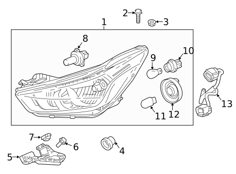 Headlamp Components for 2023 Chevrolet Colorado #55