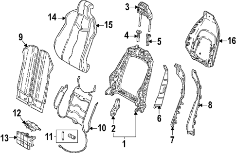 Driver Seat Components for 2023 Audi S4 #3