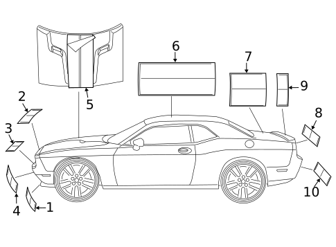 Stripe Tape for 2014 Dodge Challenger #0