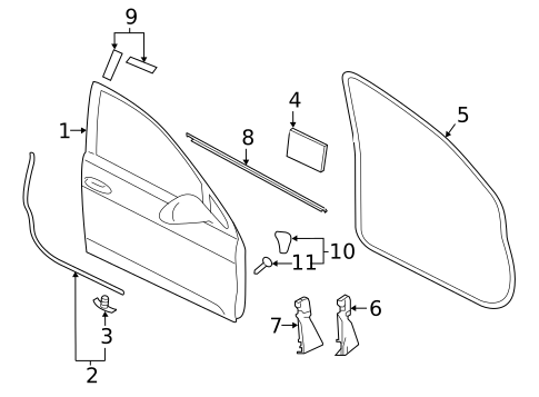 Door & Components for 2017 Volkswagen Golf Alltrack #0