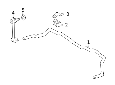Stabilizer Bar & Components for 2003 Mercedes-Benz C32 AMG #1
