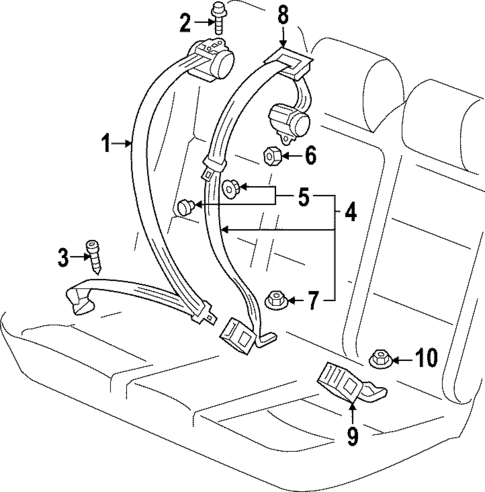 Seat Belt for 2023 Volkswagen GTI #1