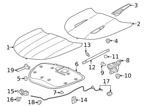Hood & Components for 2020 Chevrolet Camaro #1
