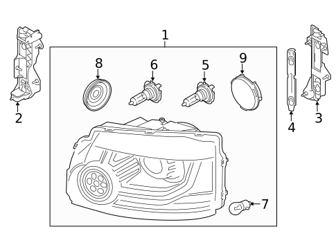 Headlamp Components for 2016 Land Rover LR4 #0