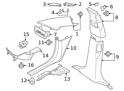 Interior Trim - Pillars for 2023 BMW iX #0
