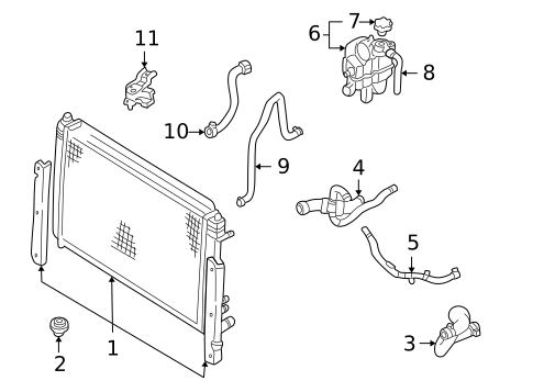 Radiator & Components for 2001 Ford Escape #0