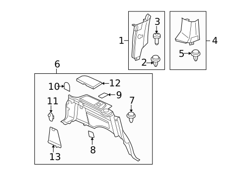 Interior Trim - Quarter Panels for 2013 Land Rover LR4 #0