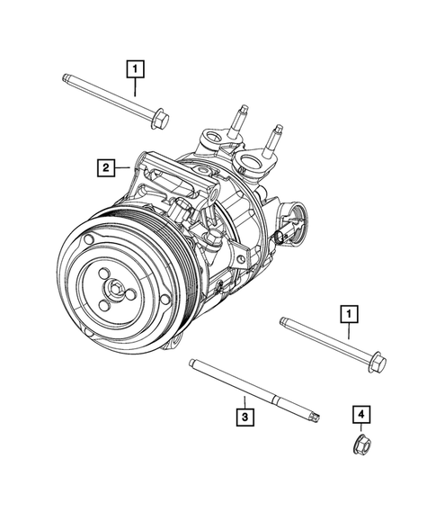 Air Conditioner Compressor and Mounting for 2024 Jeep Gladiator #1