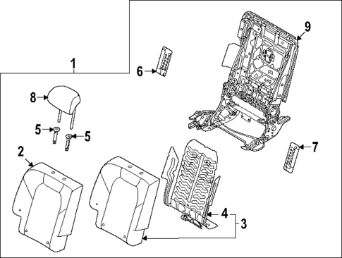 Rear Seat Components for 2025 Genesis Electrified GV70 #1