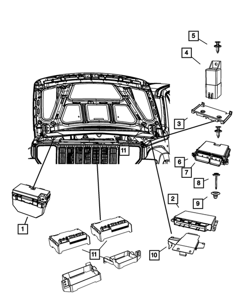 Keys, Modules and Engine Controllers for 2010 Jeep Liberty #1