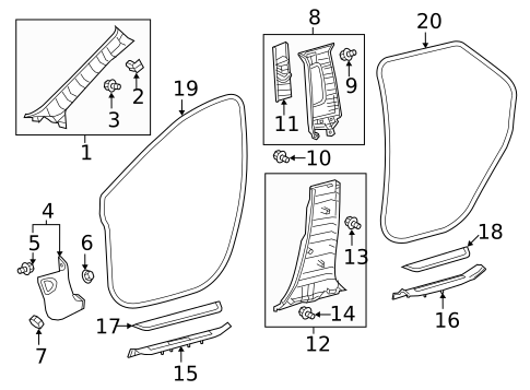 Interior Trim - Pillars for 2019 Lexus LC500 #3