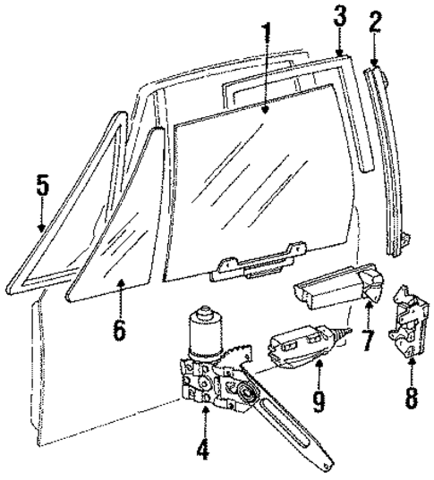 Glass - Door for 1991 Jaguar XJS #0