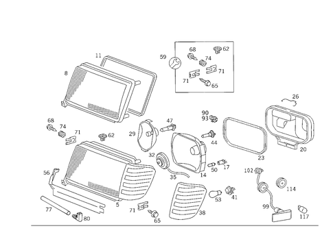 Lighting Unit for 1988 Mercedes-Benz 300CE #0