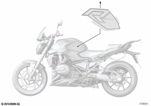 Stickers, Labels, Adhesive Film Strips for 2018 BMW-Motorrad R 1200 R #0