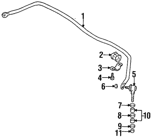 Stabilizer Bar & Components for 2001 Chevrolet Metro #0