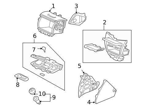 Instrument Panel Components for 2005 Honda Accord #7