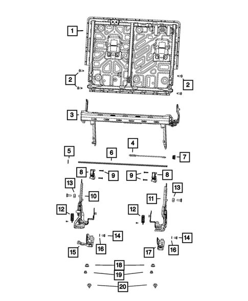 Rear Seats - Third Row Adjusters, Recliners, Shields and Risers for 2022 Jeep Grand Wagoneer #2
