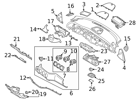 Instrument Panel Components for 2020 Kia Stinger #0
