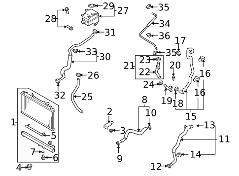 Radiator & Components for 2014 Mazda CX-9 #0