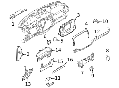 Instrument Panel Components for 2022 Ford F-150 #0
