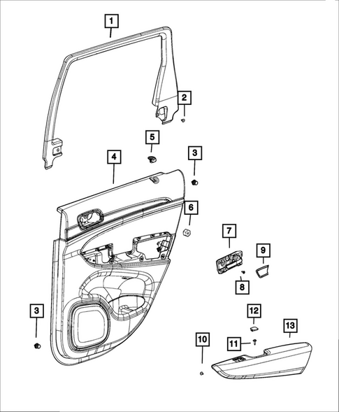 Door Trim Panels - Front and Rear for 2025 Dodge Durango #1
