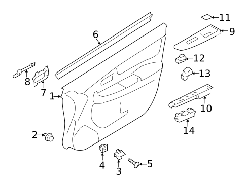 Interior Trim - Front Door for 2017 Subaru WRX STI #0