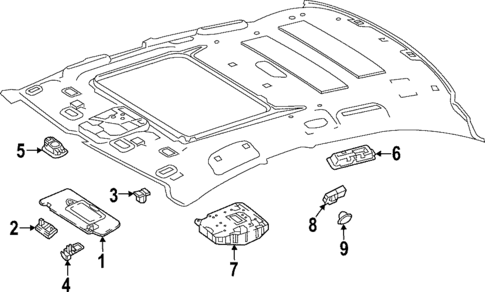 Interior Trim - Roof for 2020 Mercedes-Benz AMG® GT 63 S #4